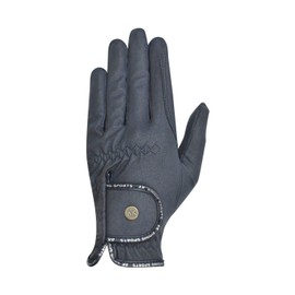 AK Light Grip AKRS-6133 Riding Gloves Competition Dressage Horse Riding Gloves (Navy, 3XS)