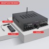 Pyle Wireless Bluetooth Home Stereo Amplifier- Multi-Channel, 200W Power Amplifier,