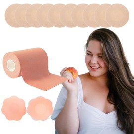 MyMegan Professional Breast Lift Support Tape (5inches with sillicone covers)