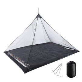 Breathable Camping Mosquito Net with Portable Bag High Density See Through Mesh Cover Outdoor Anti Mosquito Camping Netting for Travel Hiking Backpacking Single Sleeping Bag, Bed, Tent