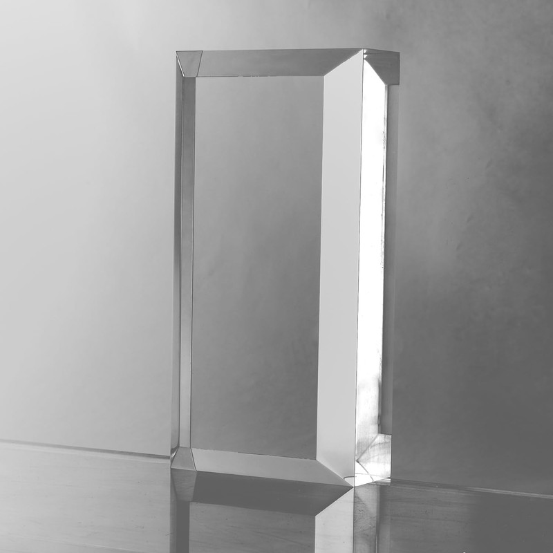 CiaoHER 2in Thickness Beveled Solid Acrylic Display Block Clear Polished