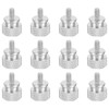 sourcing map 12pcs UNC6-32x6.5mm Knurled Thumb Screw Computer Case Threaded