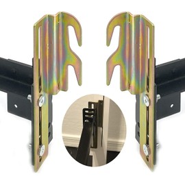 4Pcs 711 Bed Frame Bolt On to Hook On Conversion Brackets for Headboard with Hardware, Adjustable Bed Rail Hook Plate Adapter，Hook on Bed Rails Brackets