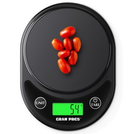 GRAM PRES Lebensmittel Küchenwaage Digital Gewicht Gramm und Oz mit IPX6 wasserdicht, Professionelle digitale Küchenwaage 11lb/0.01oz mit LCD-Display für Gewichtsverlust Diät Backen Kochen