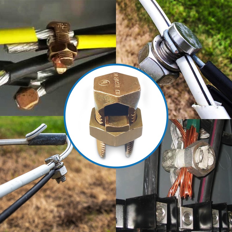 OHLECTRIC Hex Head Copper Split Bolt Connector 6 AWG (5