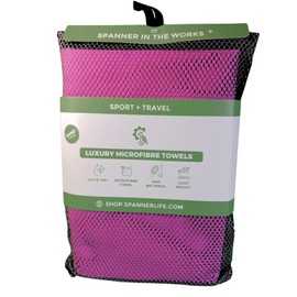 Microfibre towels, compact, ultra lightweight & quick dry sports towels - the perfect gym, travel & beach towel - swimming towel for sports, camping & hiking (Purple, XXXL - 200x90cm)