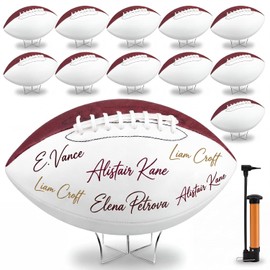 Hiboom Autograph Football with Stand and Pump - Perfect for Collectors