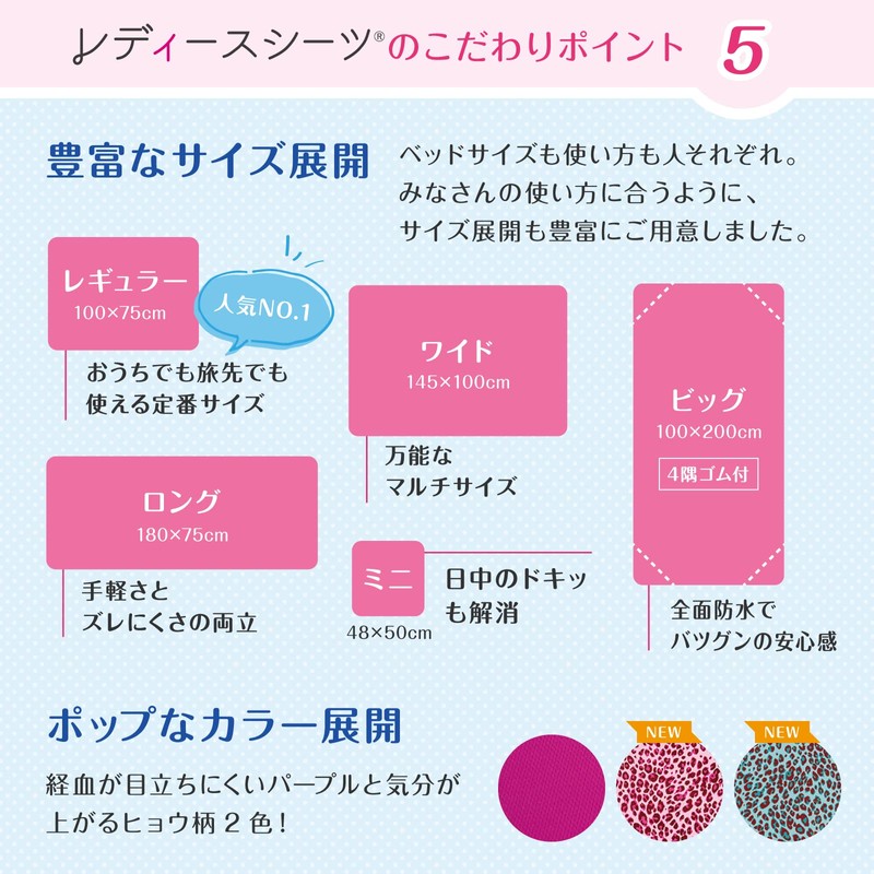 (Glyph 15th Anniversary Price) Sanitary Waterproof Sheets Ladies Sheets Long