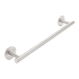 Self Adhesive Towel Bar,16" Brushed Nickel No Drill Bathroom,304SS Towel Rack