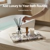 13.8" x 9.8" Large Scalloped Marble Tray, Calacatta Viola Bathroom