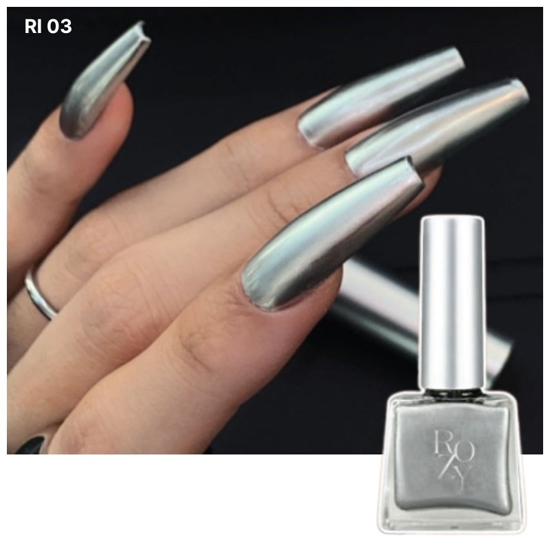 ROZYHIP Siver Collection Metallic Style Gel Nail 10ml, Color:RI01