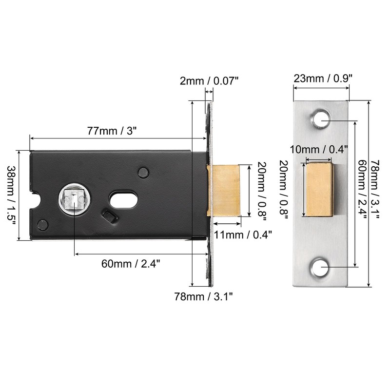 PATIKIL Stainless Steel Deadbolt Lock, Single Cylinder Dead Bolt Locks