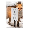 Graphics Wallplates - Red Fox in Snow River - Single