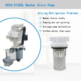 Washer Pump Assembly for Washing Machine, Drain Pump Motor, Compatible with DC97-20621A, DC97-17999N, DC31-00187A, AP6807020, PX3516-01, 4959632, PS12592830, EAP12592830