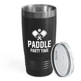Pickleball Black Edition Viking Tumbler 20oz - Paddle party time - Ball Game pop tennis rackets netball handlball