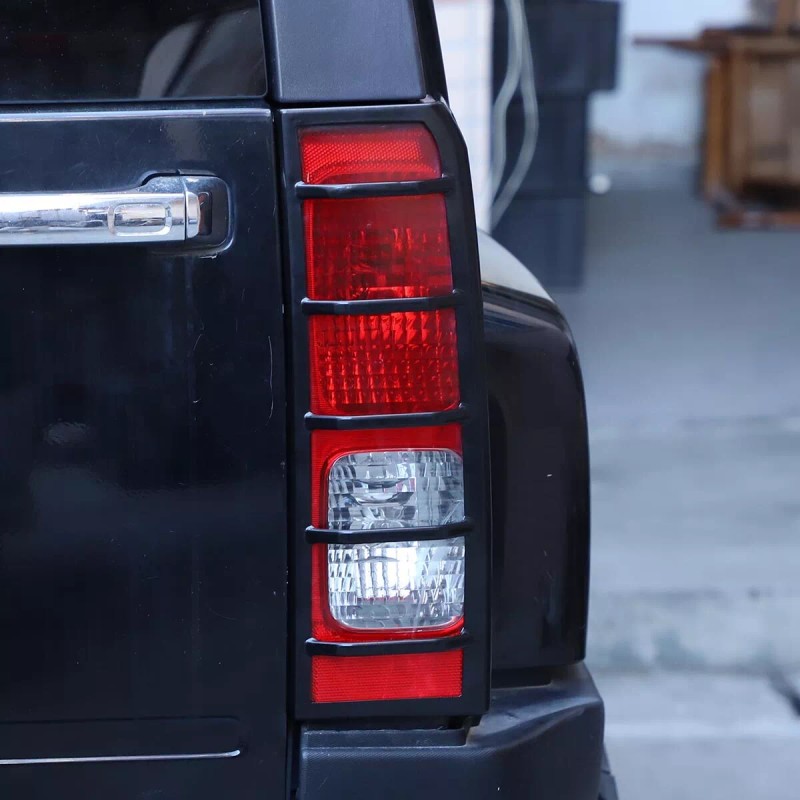 cartiangous Carbon Steel Tail Light Lamp Grille Protective Cover Fit