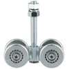 Skelang 2-Pack Box Rail Hnager, Double Wheel Rail Hanging Trolley,
