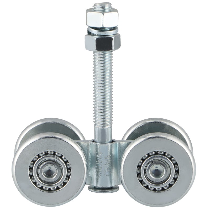 Skelang 2-Pack Box Rail Hnager, Double Wheel Rail Hanging Trolley,