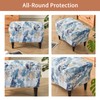 Eco-Ancheng Stretch Ottoman Cover Rectangular Storage Ottoman Slipcover Footrest Stool