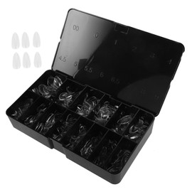 Healeved Nail Extension Kit 600 Almond Fake Nails Press-on Nail Tips No Seam Gel Nails Full Cover for Home Salon Diy