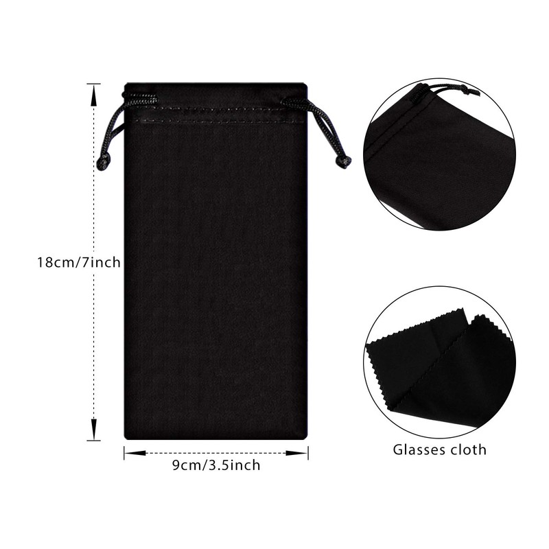 Frienda 12 Pcs Microfiber Sunglasses Pouch Soft Glasses Case Bags