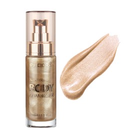 PHOERA High Gloss Waterproof Body Luminizer Glitter Face Shimmer Moisturizer Lotion Tan Cream Foundation Makeup Bronzer AQUAPURITY - 101 Rose Gold
