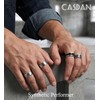 CASDAN 12Pcs Stainless Steel Vintage Signet Rings for Men