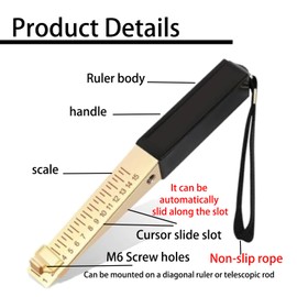 Door Gap Measuring Tool, 1-15mm Fire Door Gap Gauge Checker, Feeler Gauges for Engineering Inspection and House Flatness Measurement, Durable and Precise Ruler