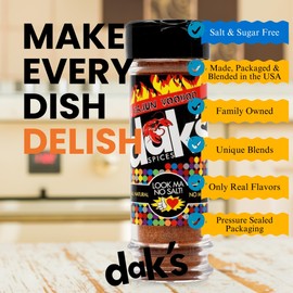 DAK's Spices Cajun Voodoo Blend | 100% Salt & Sugar Free | Healthy Seasoning | MSG, Preservative & Potassium Chloride Free | Low Carb & Keto Friendly | Perfect for Adding Flavor to Recipes | 1.5 oz