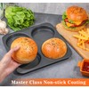 Webake 5" Large Hamburger Bun Pan, Nonstick Bun Pans for