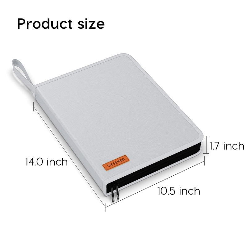 Important Document Organizer Zipper Binder, Fireproof Document Bag for Birth