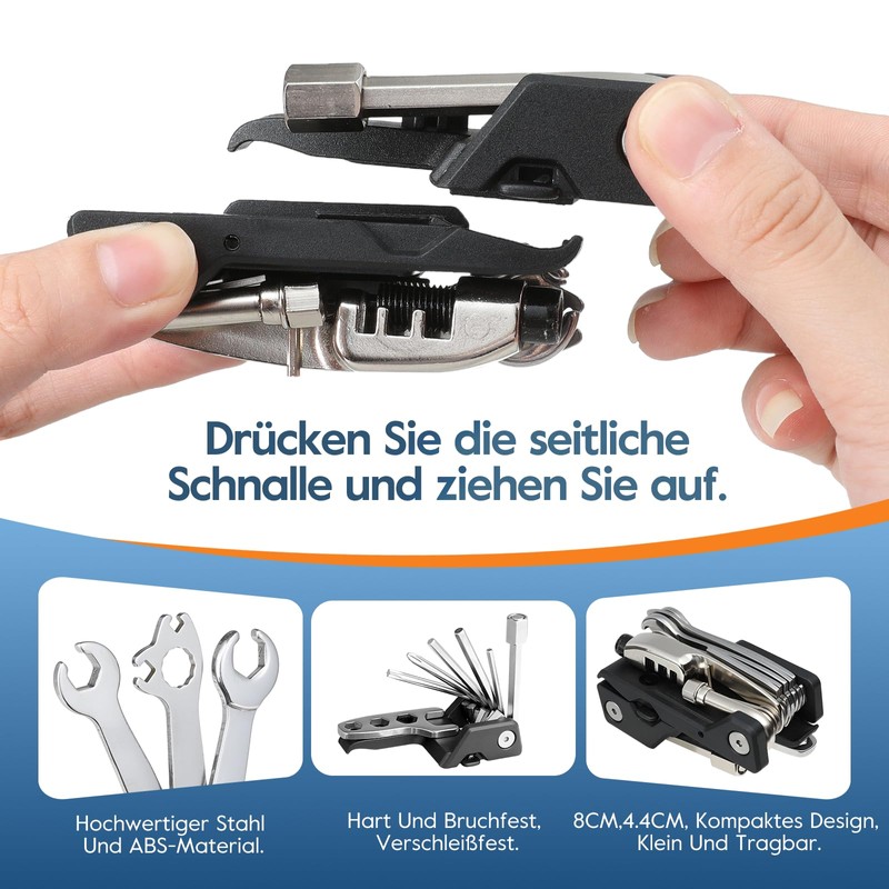Wothfav Bicycle Tool, 23-in-1 Bicycle Tool Set, Removable, Foldable Multifunctional