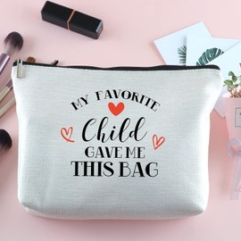 Birthday Gifts for Mom from Daughter Zipper Makeup Bag Travel Cosmetic Bag Mothers Day Gifts from Son Funny Gifts for Mom for Thanksgiving Gifts