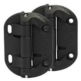 Safetech SHN-90L Garden Gate Hinges for Metal Gates - Outdoor Gate Hinge - Black Square Gate Hinge - For All Types of Garden Gates & Pedestrian Fences