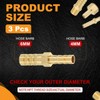 sourcing map 3pcs 6mm to 4mm Brass Hose Barb Fitting