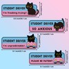 CNhoqc CNhoqc New Student Driver Magnet - 4pcs Funny Black