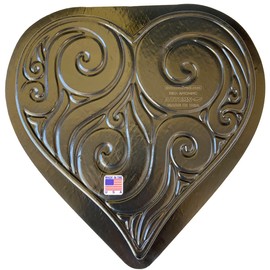 AUTUMN Ornamented Heart Stepping Stone Mold, Concrete Cement Mold, Stepping Stones for Garden Walkway, DIY Walkway Stepping Stones, Heart Statue for Garden, Heart Garden Decor Mold