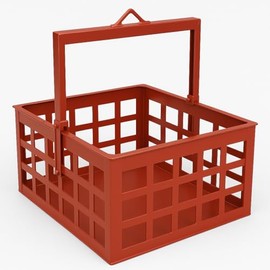 50 x 50 cm Made in Italy Metal Basket for Levers, Height 30 cm and Load Capacity 105 L - Tool Box for Use on Construction Sites or at Home, Shock Resistant