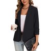 MINTLIMIT Blazer for Women 3/4 Ruched Sleeve Lapel Button Suit