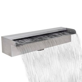 Vivastate Serene Waterfall Pool Fountain for Relaxation, Durable Stainless Steel Design, 17.7" for Enhancing Your Outdoor Space