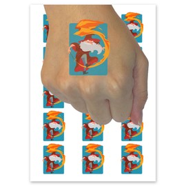 Eccentric Fire Mage Wizard Eagle Phoenix Temporary Tattoo Water Resistant Fake Body Art Set Collection - 15 2" Tattoos (1 Sheet)