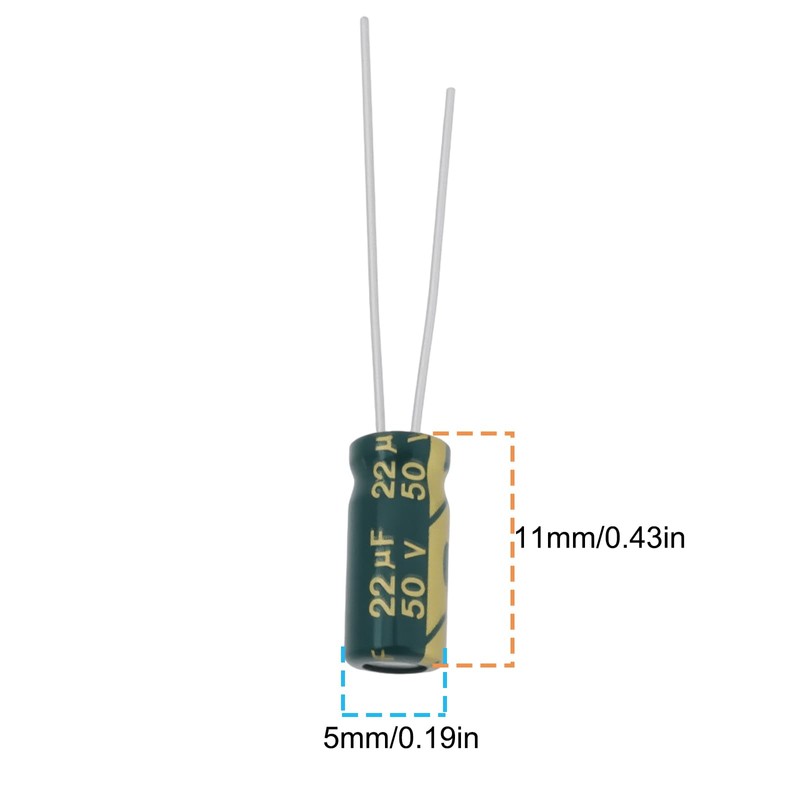 Be In Your Mind 20pcs Electrolytic Capacitor 22uF 50V 5x11mm