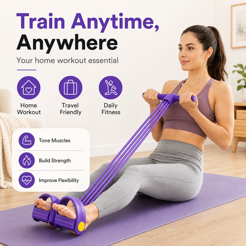 Pedal Resistance Band with Handles – Portable Full Body Home