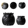 Ciieeo 2Pcs Black Ceramic Owl Figurines Creative Owl Shaped Statues