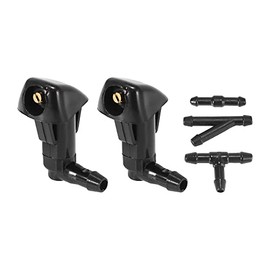 ACROPIX Front Windshield Washer Nozzles Fit for Honda Accord with Hose Connector - Pack of 5 Black