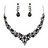 Ever Faith Wedding Bridal Crystal Teardrop Cluster Statement Necklace Dangle