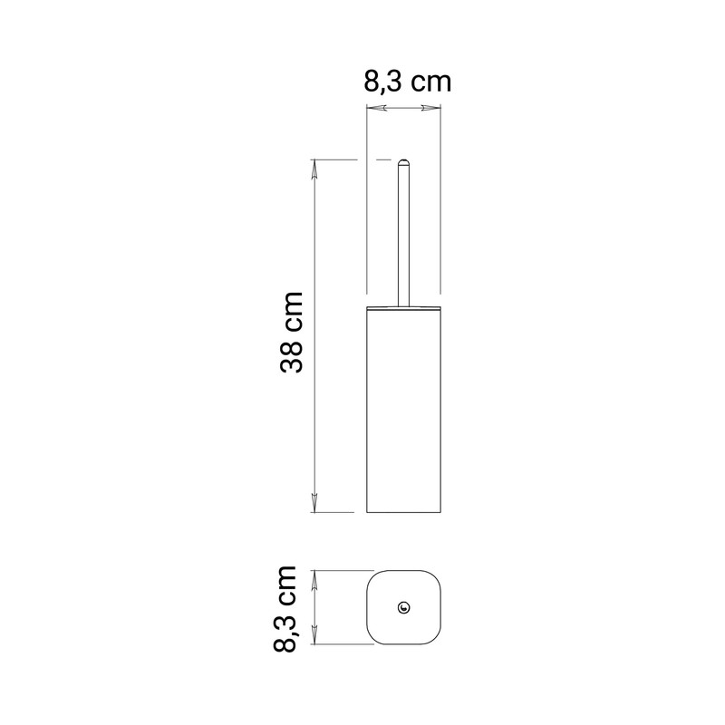 Gedy Jack Toilet Brush Holder, Chrome
