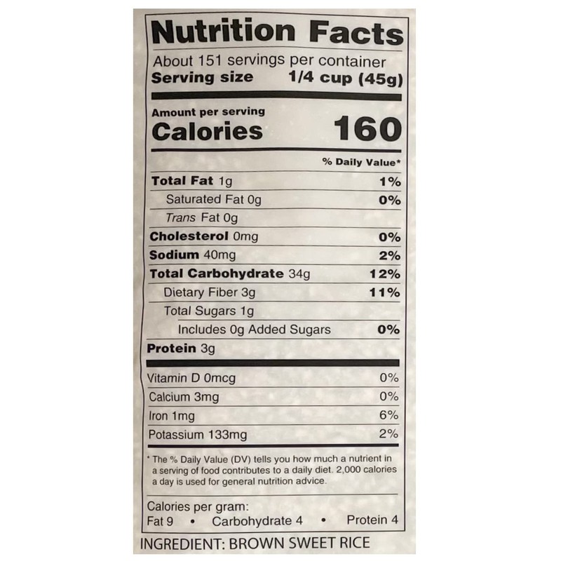 Rhee Chun Brown Sweet Rice, Gluten Free, Non- GMO Verified,