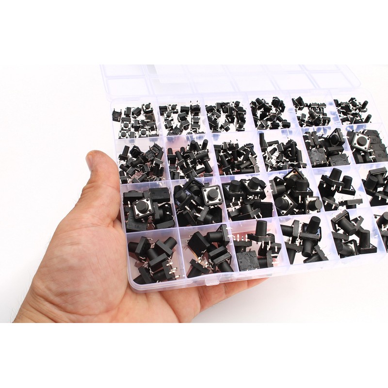 RUNCCI-YUN 250 Pieces 20 Value Tactile Push Button Switches, Button