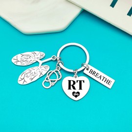 Xiahuyu Respiratory Therapist Gifts RT Respiratory Therapist Keychain Respiratory Therapist Graduation Gift RT Student Gift Radiology Tech Gift Respiratory Therapist Appreciation Gifts
